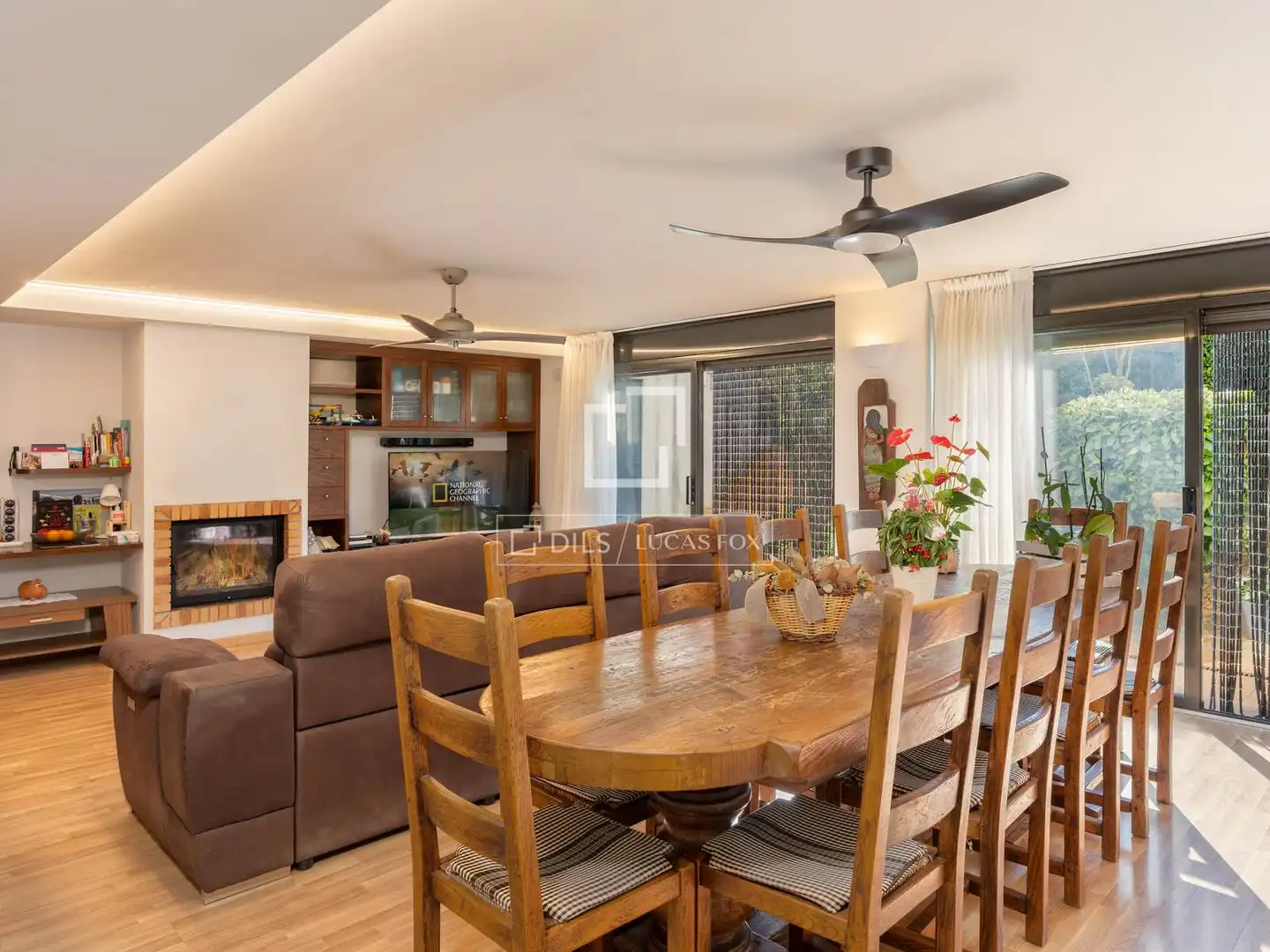 Dining room of Houses for sale in Sarrià de Ter  with Air Conditioner, Heating and Private garden