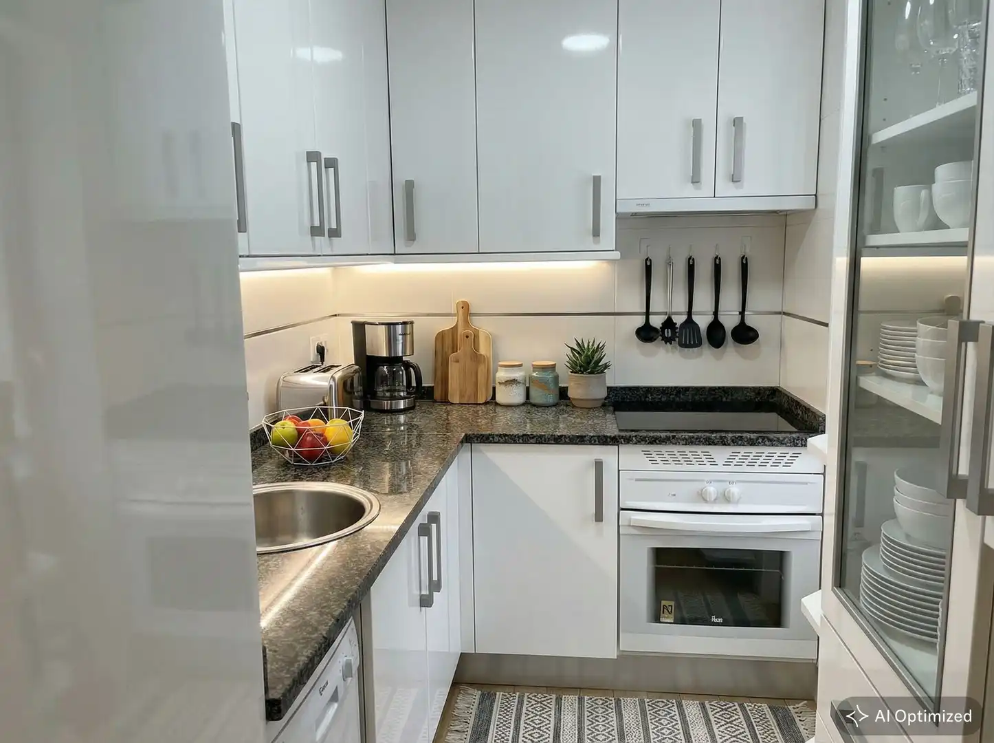 Kitchen of Flat for sale in Madrid  with Heating, Terrace and Balcony