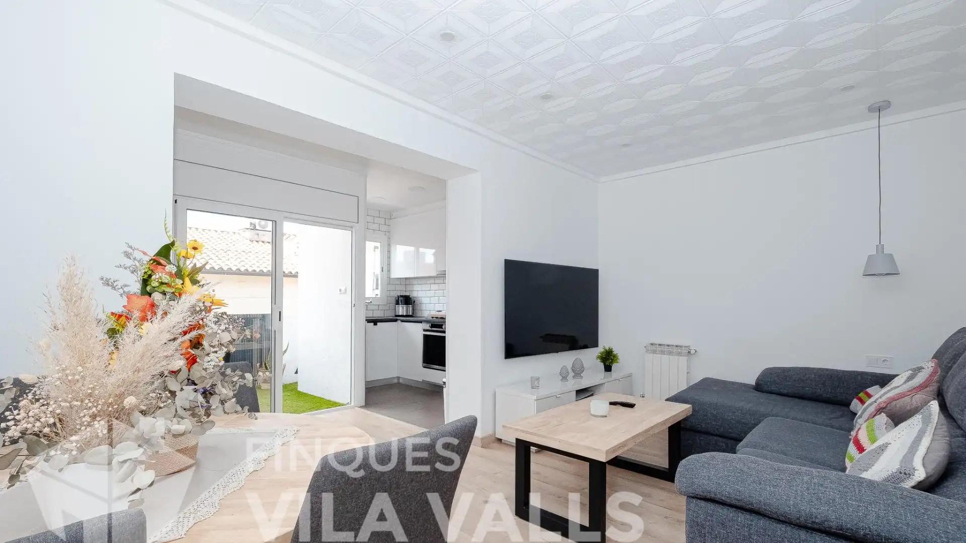 Sala de estar de Piso en venta en Caldes de Montbui con Parquet