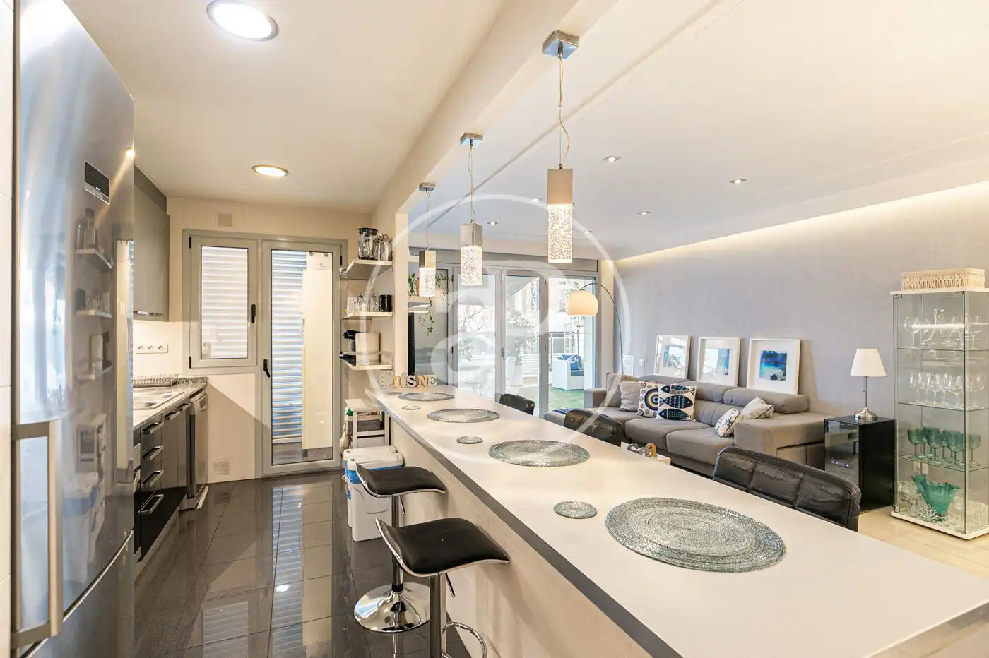 Kitchen of Flat for rent in Badalona  with Air Conditioner, Heating and Terrace