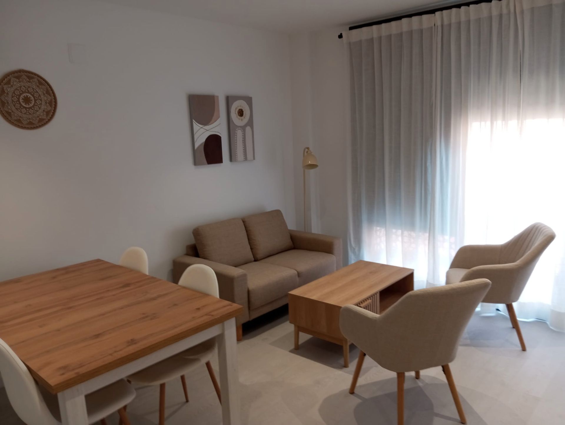Sala de estar de Piso de alquiler en  Murcia Capital con Aire acondicionado, Calefacción y Terraza