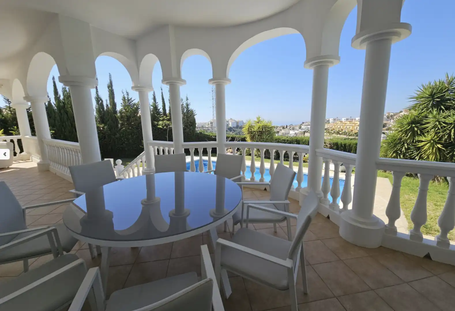 Terraza de Casa o chalet de alquiler en Mijas con Jardín privado, Terraza y Piscina