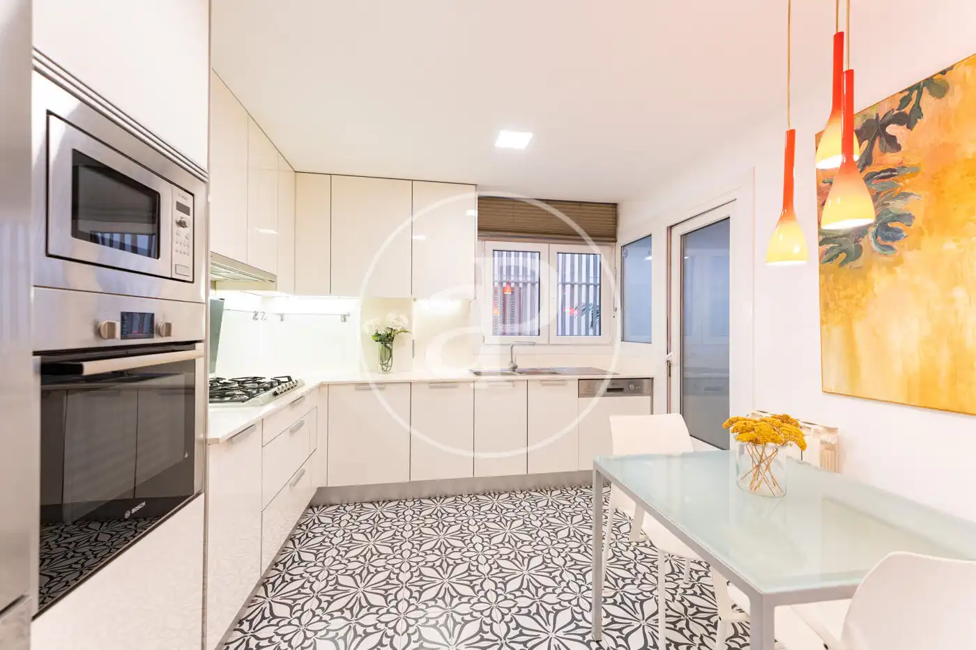 Küche von Wohnung zum Verkauf in  Palma de Mallorca mit Klimaanlage, Heizung und Balkon