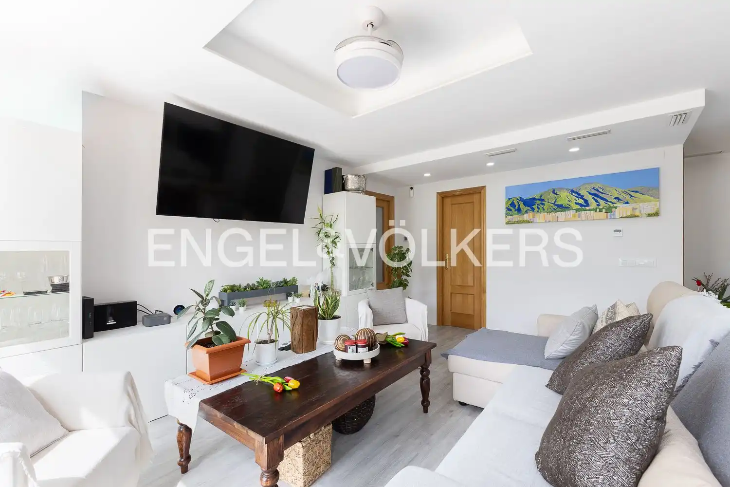 Wohnzimmer von Wohnung zum Verkauf in Valencia mit Klimaanlage, Heizung und Privatgarten