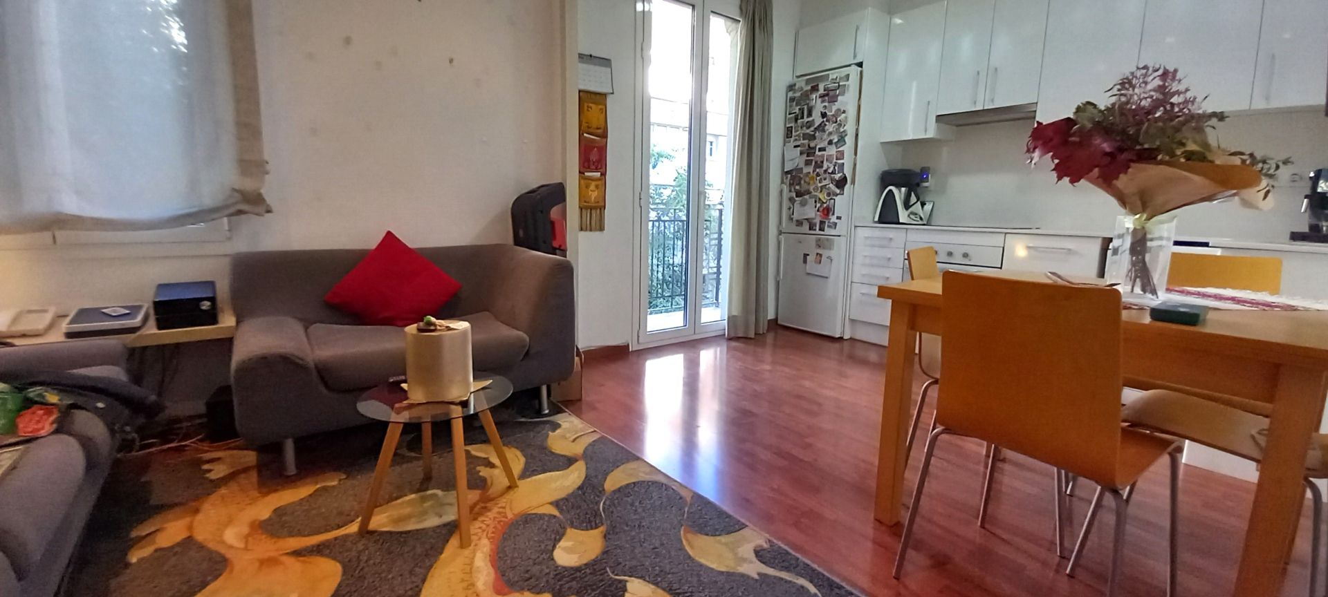 Living room of Flat for sale in  Barcelona Capital  with Parquet flooring and Balcony