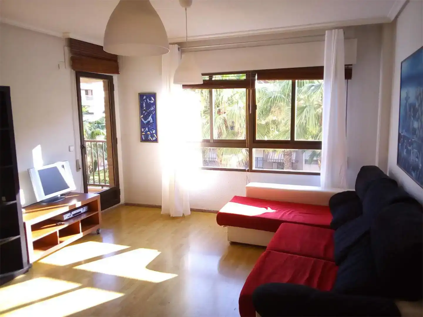 Sala de estar de Piso de alquiler en Petrer con Aire acondicionado, Parquet y Amueblado
