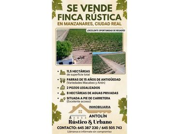 Rustikales Grundstück zum Verkauf in Manzanares