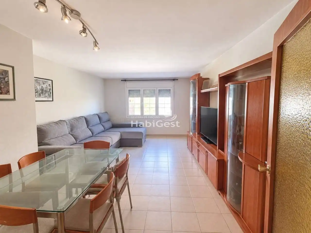 Sala d'estar de Pis en venda en Girona amb Calefacció, Moblat i Balcó