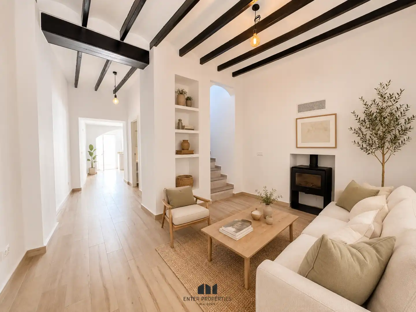 Wohnzimmer von Country house zum Verkauf in Benitachell / El Poble Nou de Benitatxell mit Klimaanlage und Heizung