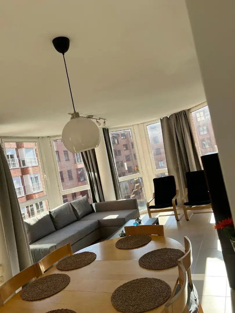 Living room of Flat for rent in Madrid  with Air Conditioner, Heating and Parquet flooring