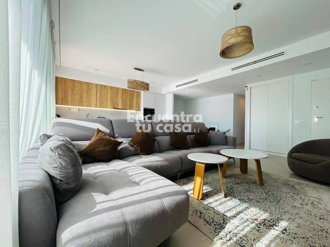 Wohnzimmer von Wohnung zur Miete in Finestrat mit Klimaanlage, Heizung und Terrasse