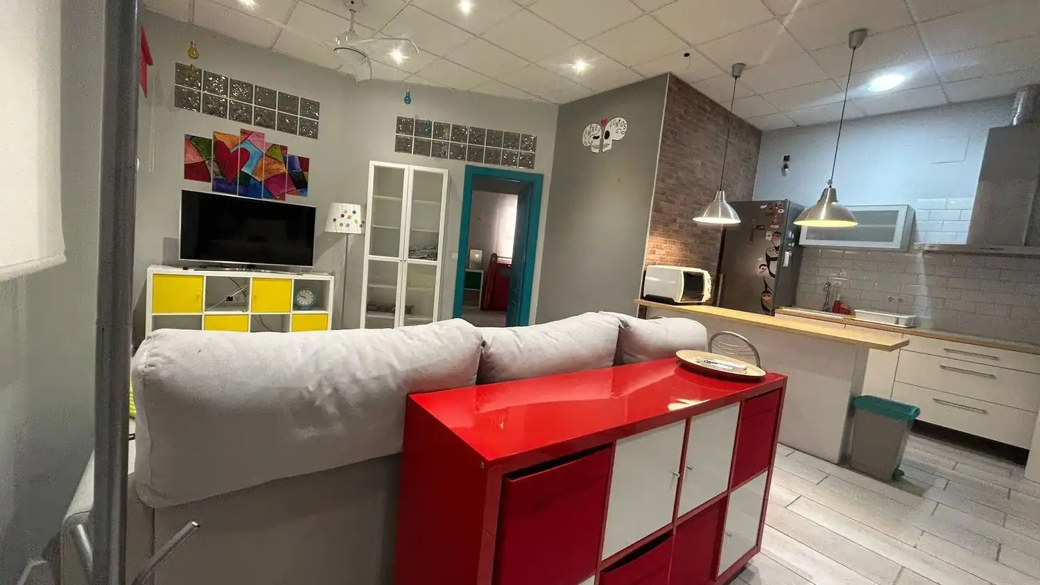 Wohnzimmer von Wohnung zur Miete in Málaga mit Klimaanlage und Möbliert