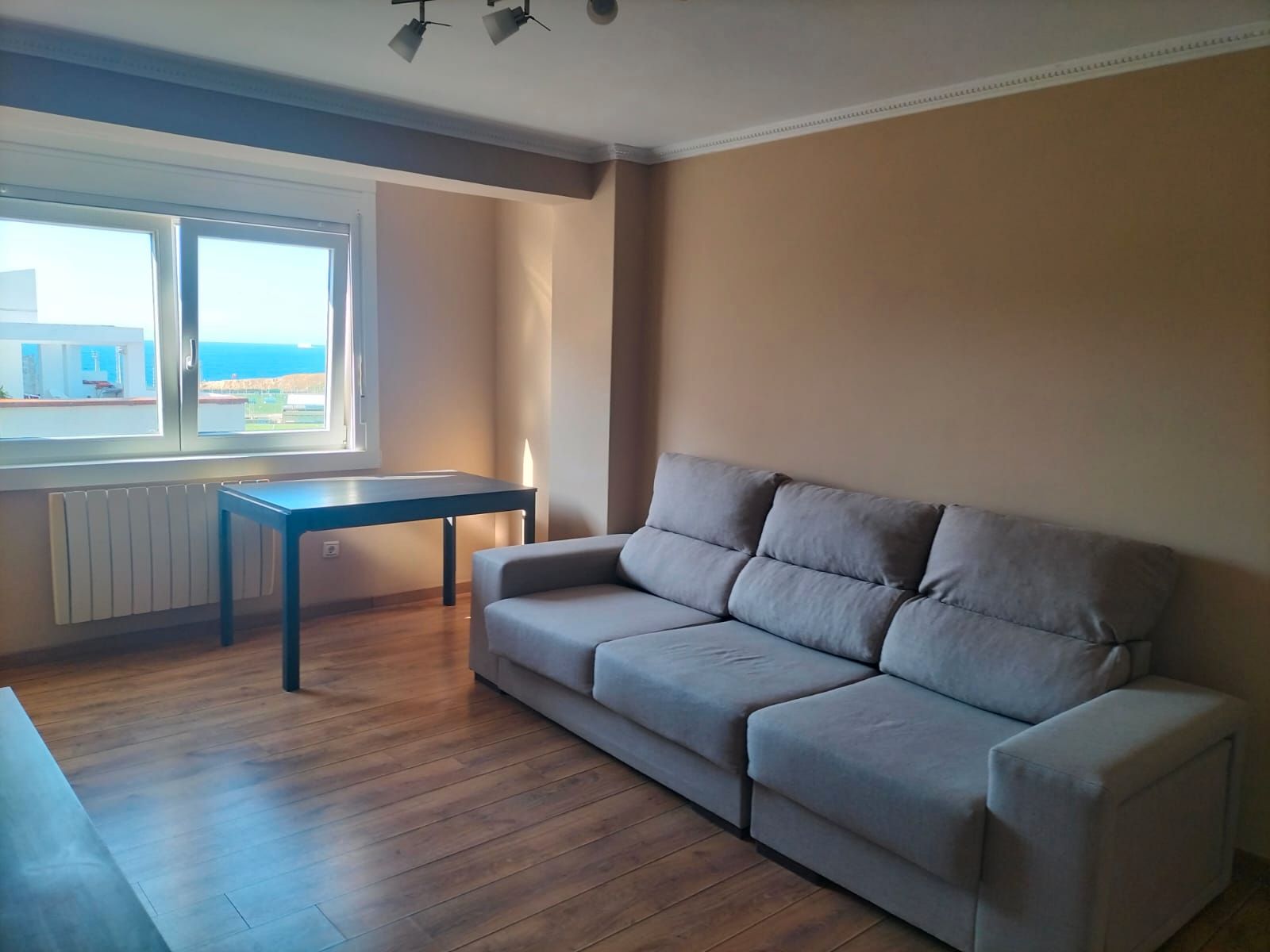 Living room of Flat to rent in A Coruña Capital   with Heating, Parquet flooring and Furnished