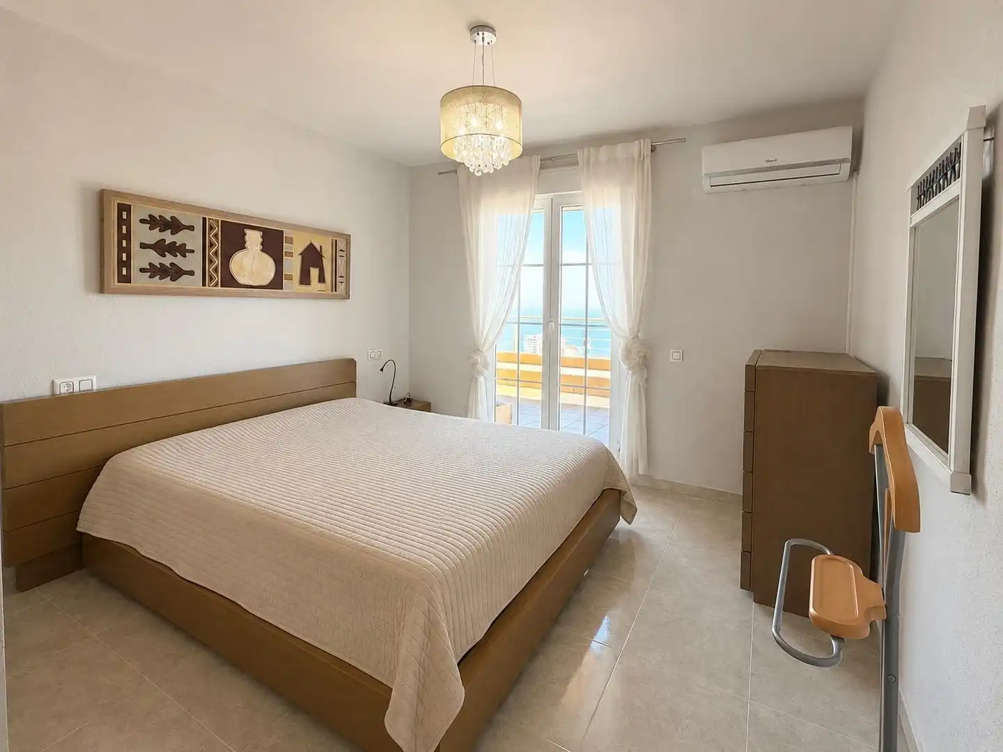 Schlafzimmer von Wohnung zum Verkauf in Roquetas de Mar mit Klimaanlage, Terrasse und Möbliert