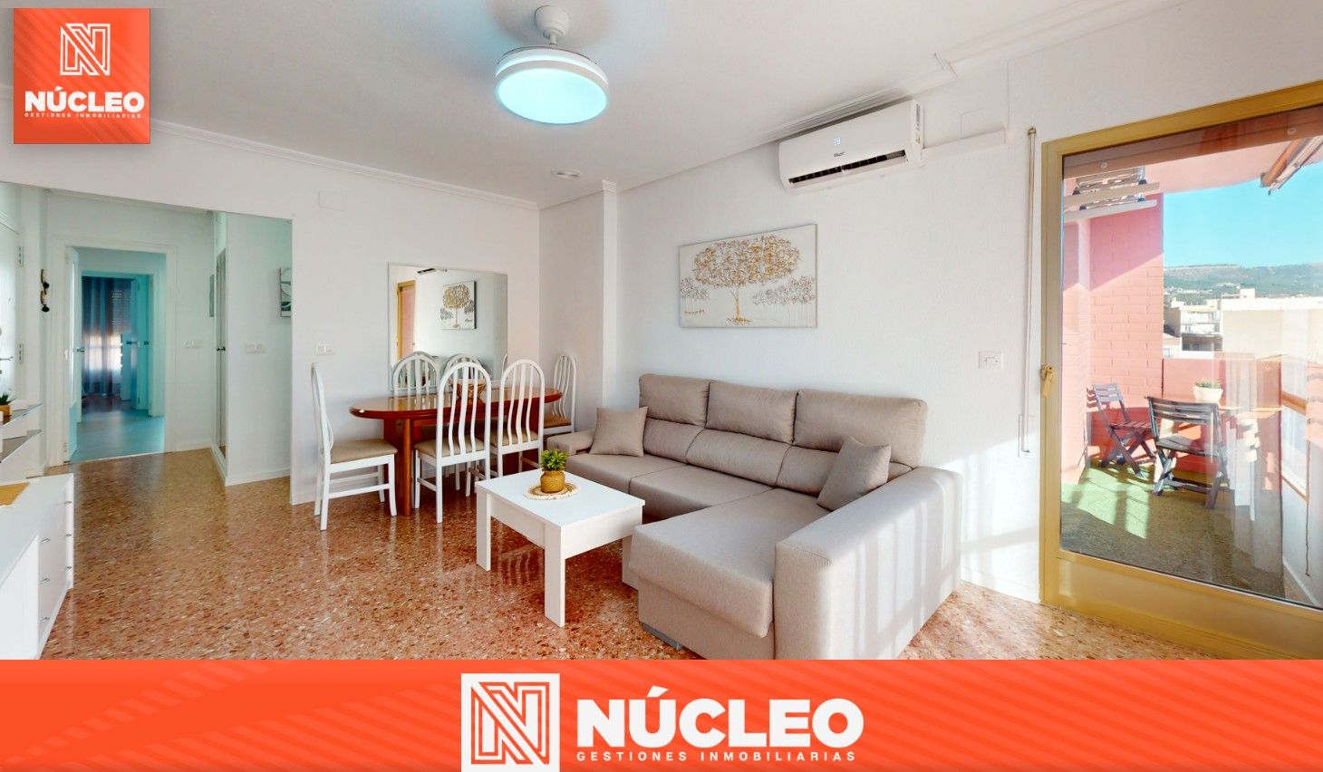 Living room of Flat for sale in Jijona / Xixona  with Air Conditioner, Heating and Terrace