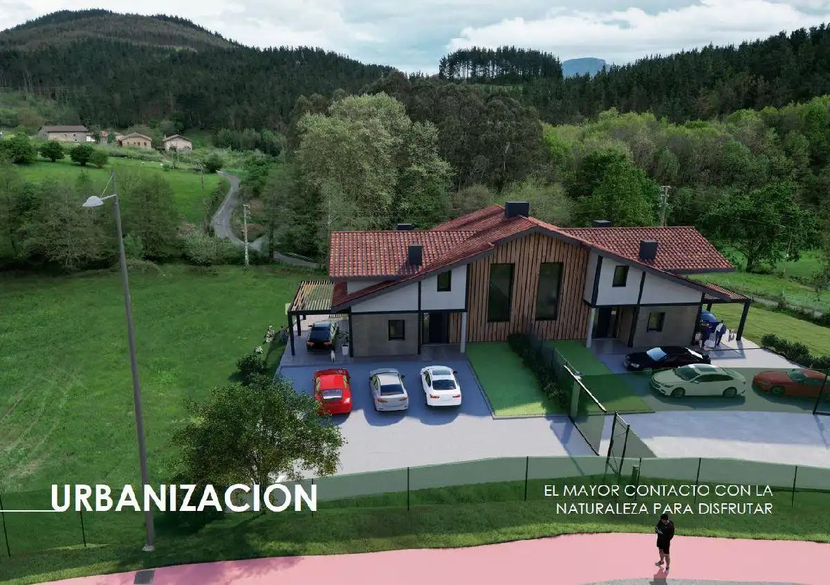 Vista exterior de Casa o xalet en venda en Amorebieta-Etxano amb Calefacció i Terrassa
