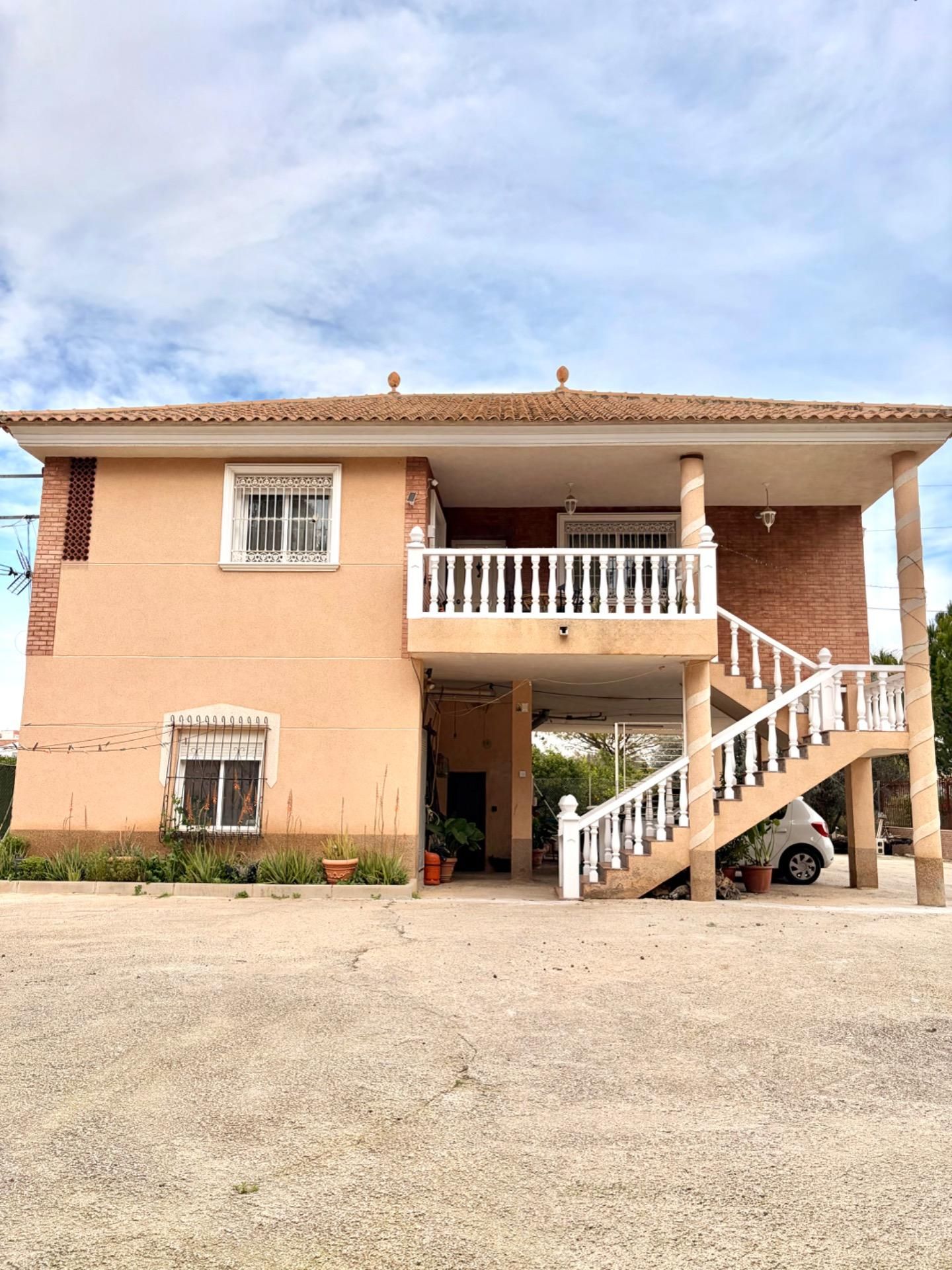 Vista exterior de Casa o xalet en venda en  Murcia Capital amb Aire condicionat, Jardí privat i Terrassa