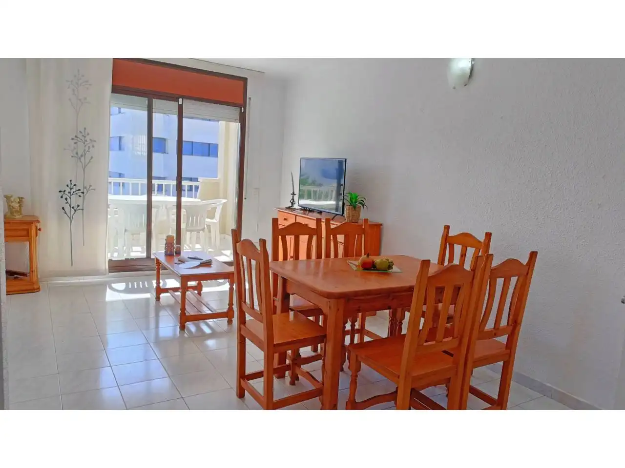 Dining room of Flat for sale in L'Escala  with Terrace, Furnished and Community pool
