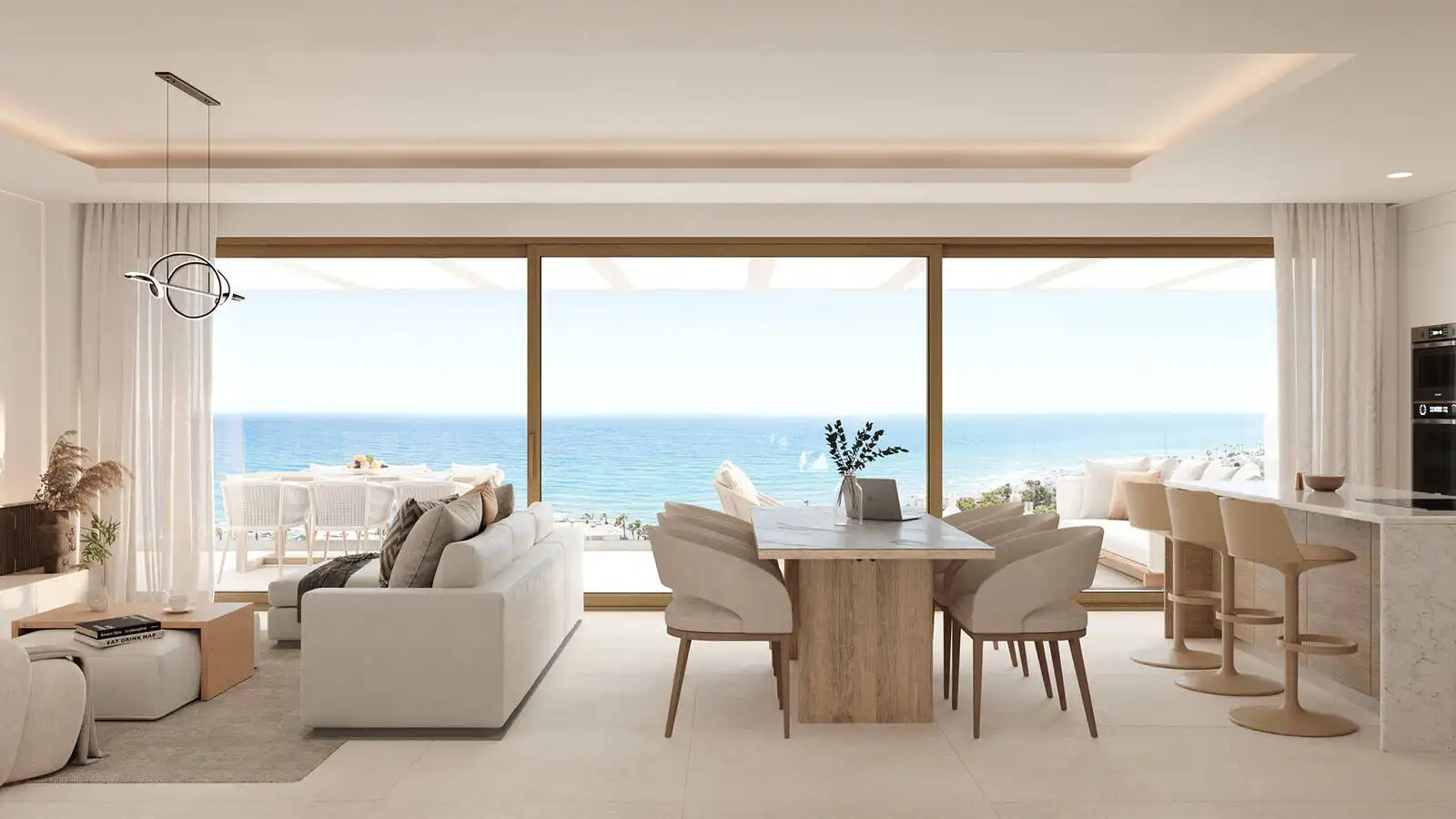Sala d'estar de Apartament en venda en Mijas amb Aire condicionat, Terrassa i Traster