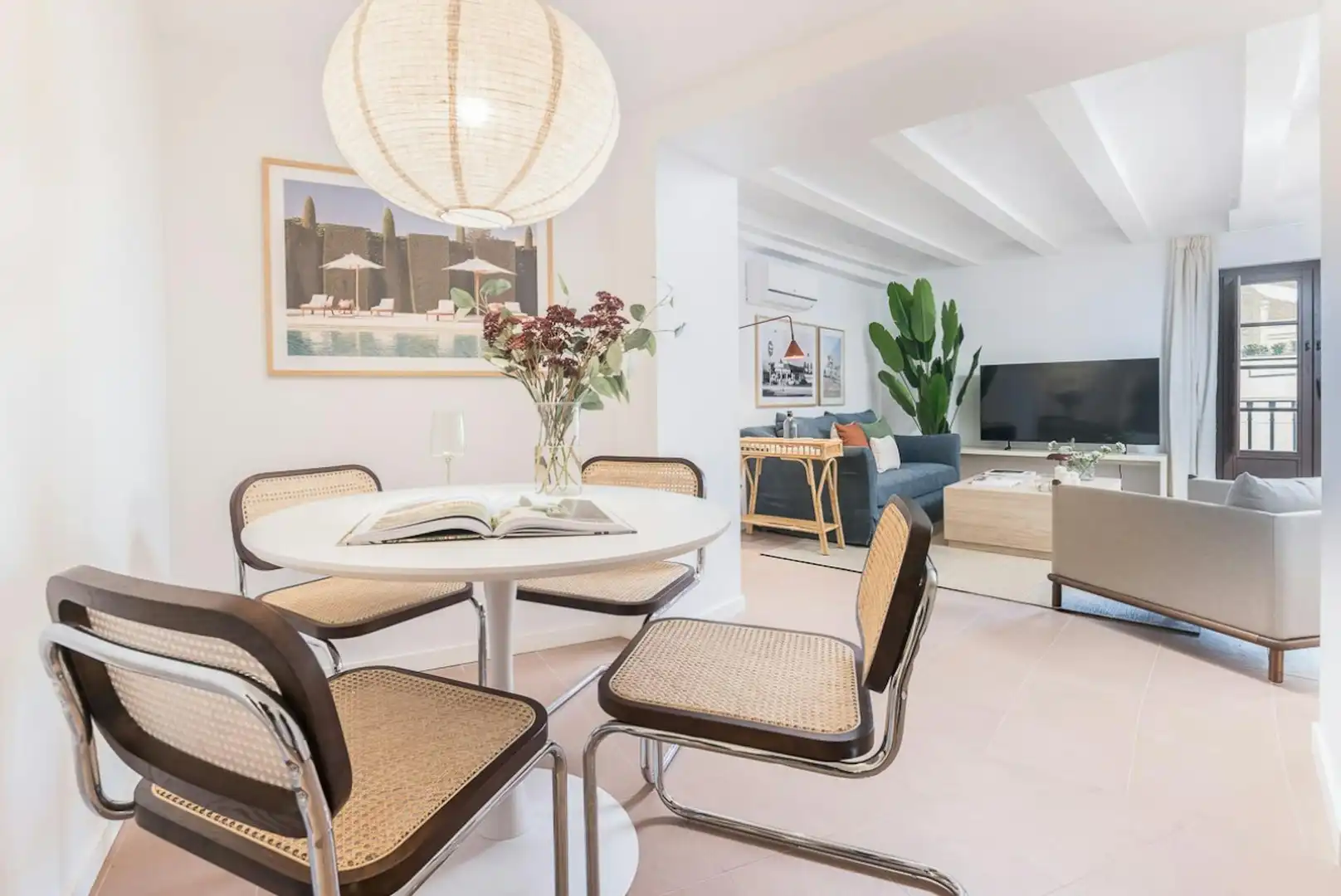 Dining room of Flat for rent in Valencia  with Air Conditioner, Heating and Private garden