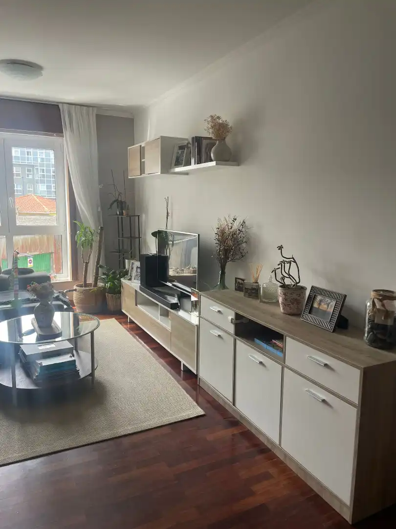 Sala d'estar de Pis en venda en Culleredo amb Parquet, Traster i Moblat