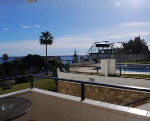 Exterior view of Flat for sale in Mijas  with Air Conditioner, Heating and Private garden