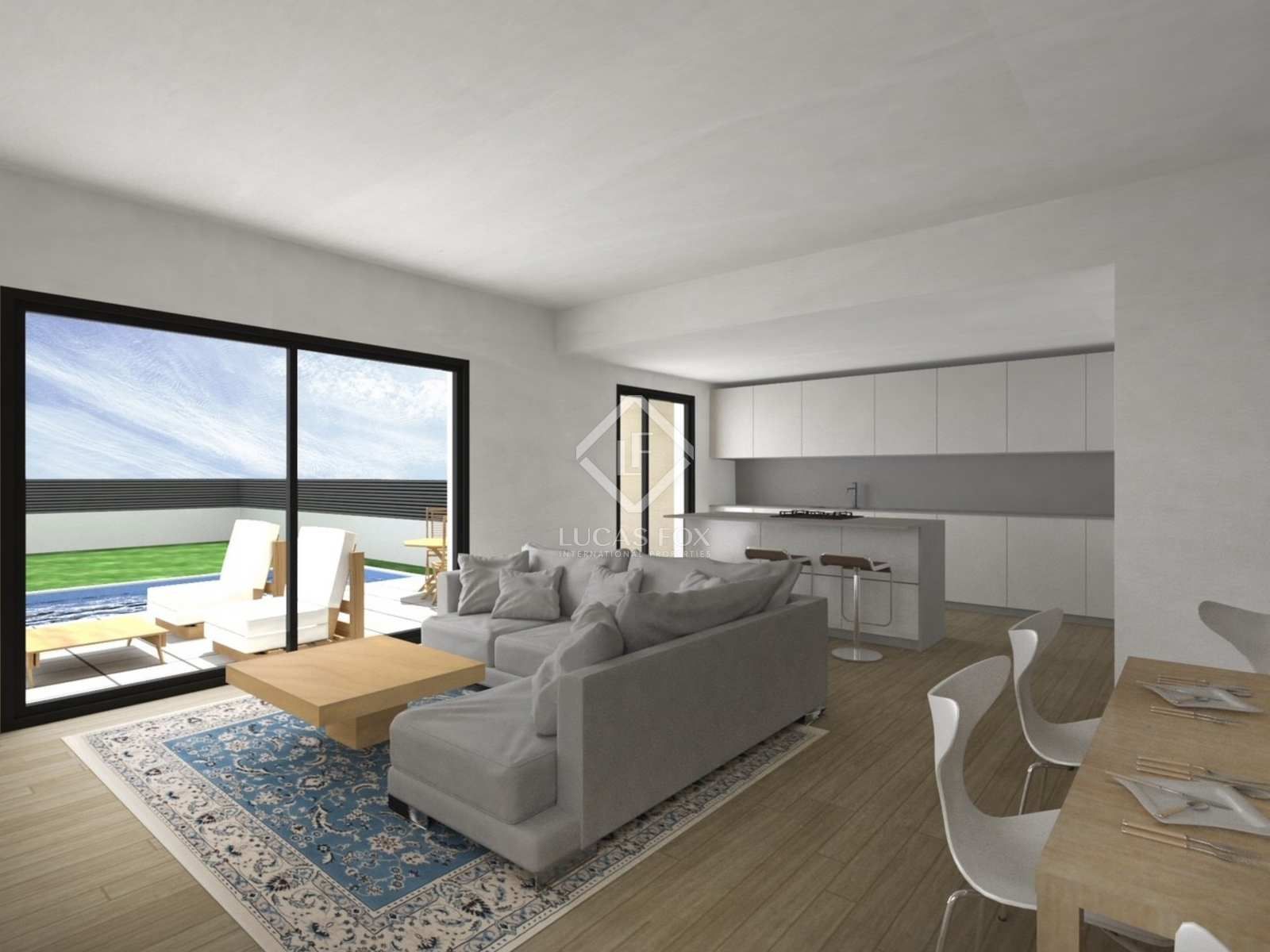 Living room of House or chalet for sale in Vilanova i la Geltrú  with Air Conditioner, Private garden and Terrace