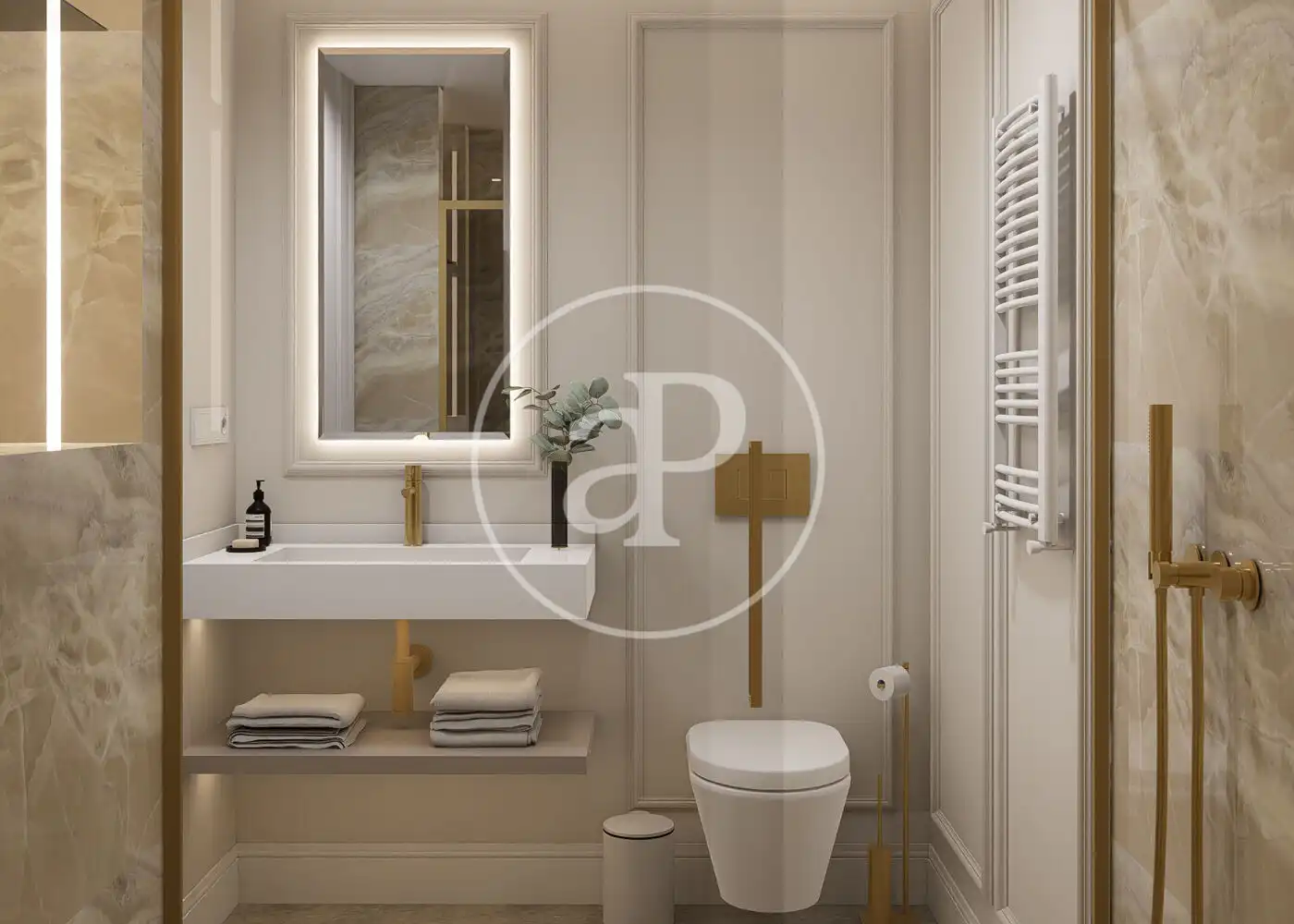 Badezimmer von Wohnung zum Verkauf in Madrid mit Klimaanlage, Heizung und Terrasse