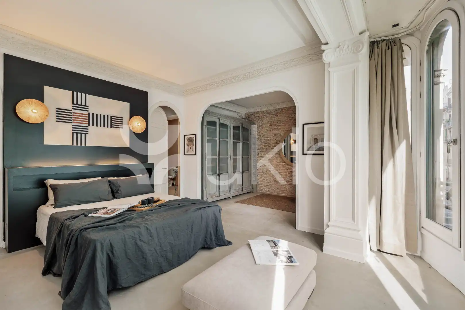 Bedroom of Apartments for rent in Barcelona  with Air Conditioner, Heating and Terrace