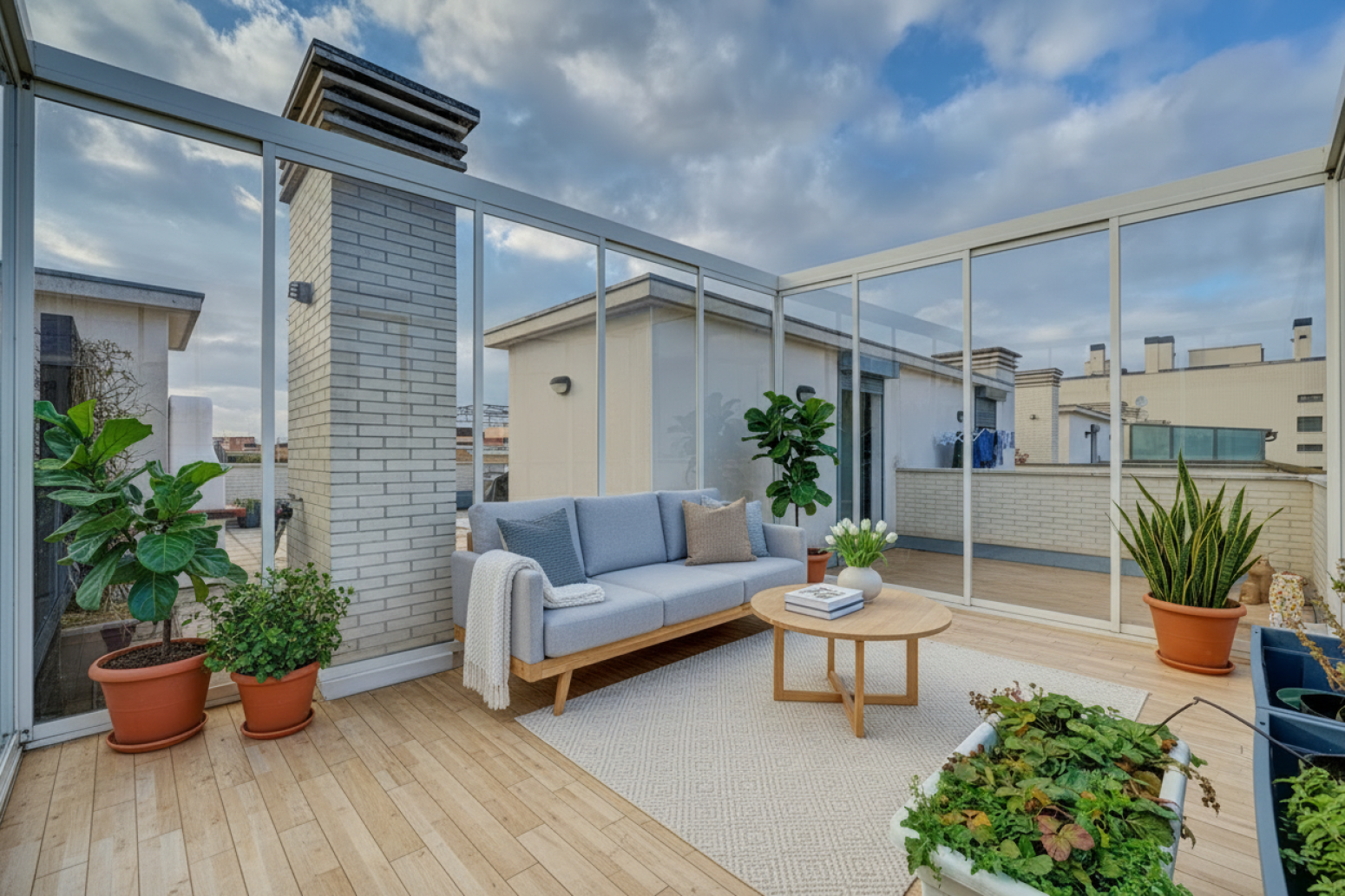 Terraza de Ático en venta en  Pamplona / Iruña con Calefacción, Jardín privado y Parquet