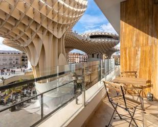 Terrace of Apartment to rent in  Sevilla Capital  with Air Conditioner, Heating and Private garden