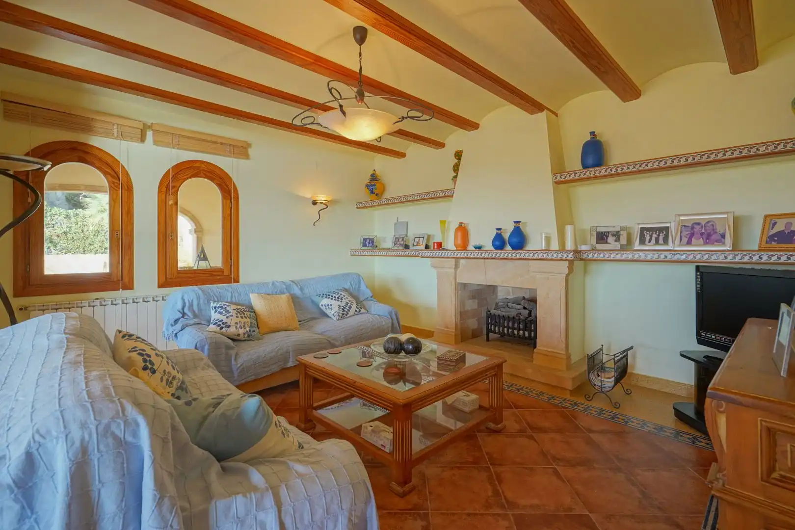 Sala de estar de Casa o chalet en venta en Jávea / Xàbia con Aire acondicionado, Calefacción y Jardín privado
