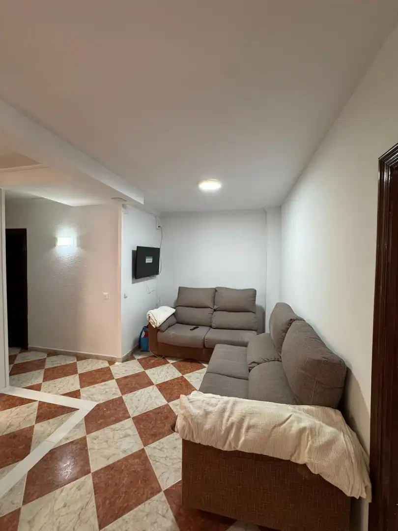 Living room of Flat for rent in Huelva  with Air Conditioner, Furnished and Balcony