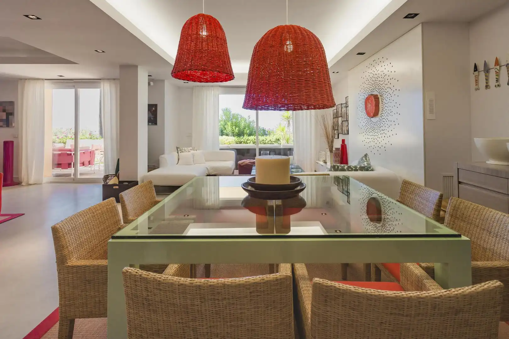 Esszimmer von Erdgeschoss zur Miete in Marbella mit Klimaanlage, Heizung und Terrasse