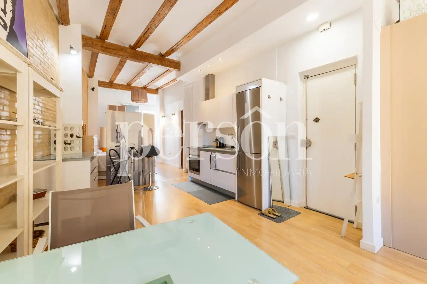 Küche von Loft zur Miete in Valencia mit Klimaanlage, Heizung und Möbliert