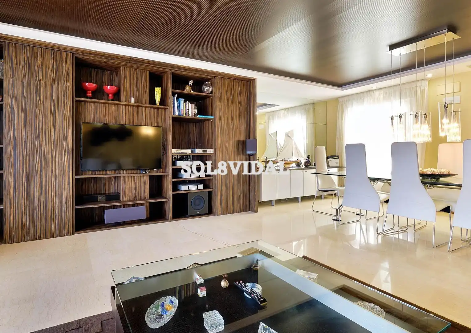Sala d'estar de Àtic de lloguer en Torrevieja amb Aire condicionat, Calefacció i Terrassa