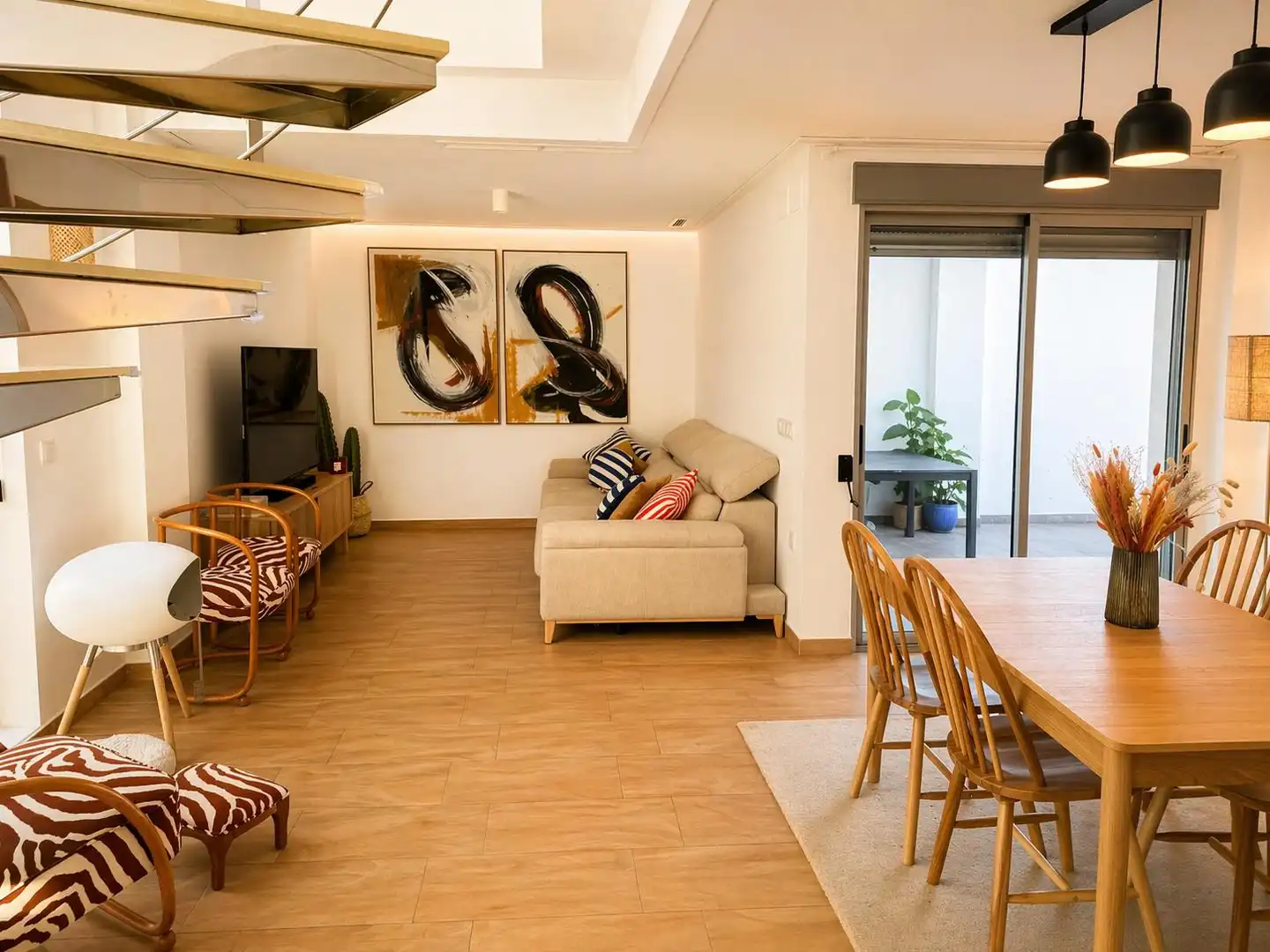 Sala d'estar de Casa adosada de lloguer en Almenara amb Aire condicionat, Calefacció i Terrassa