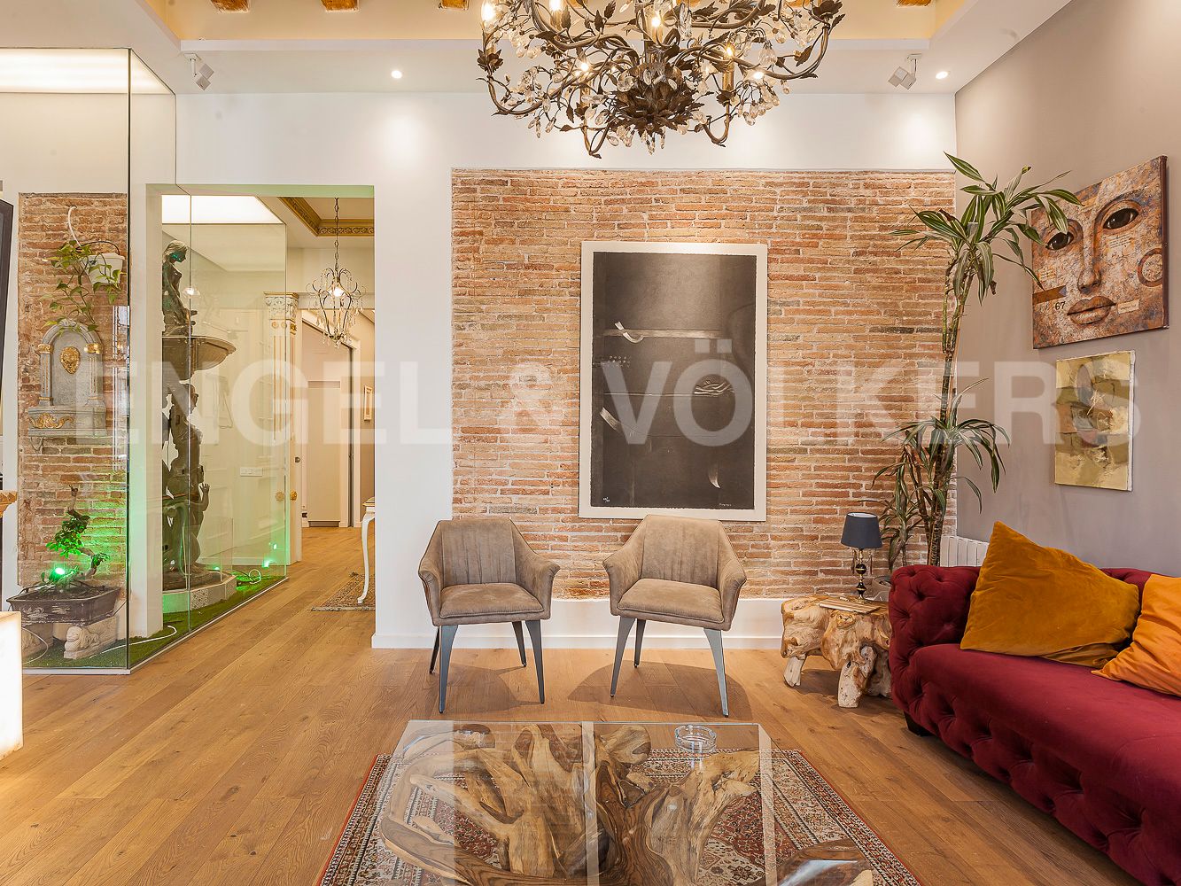 Sala d'estar de Apartament en venda en  Barcelona Capital amb Aire condicionat, Calefacció i Parquet