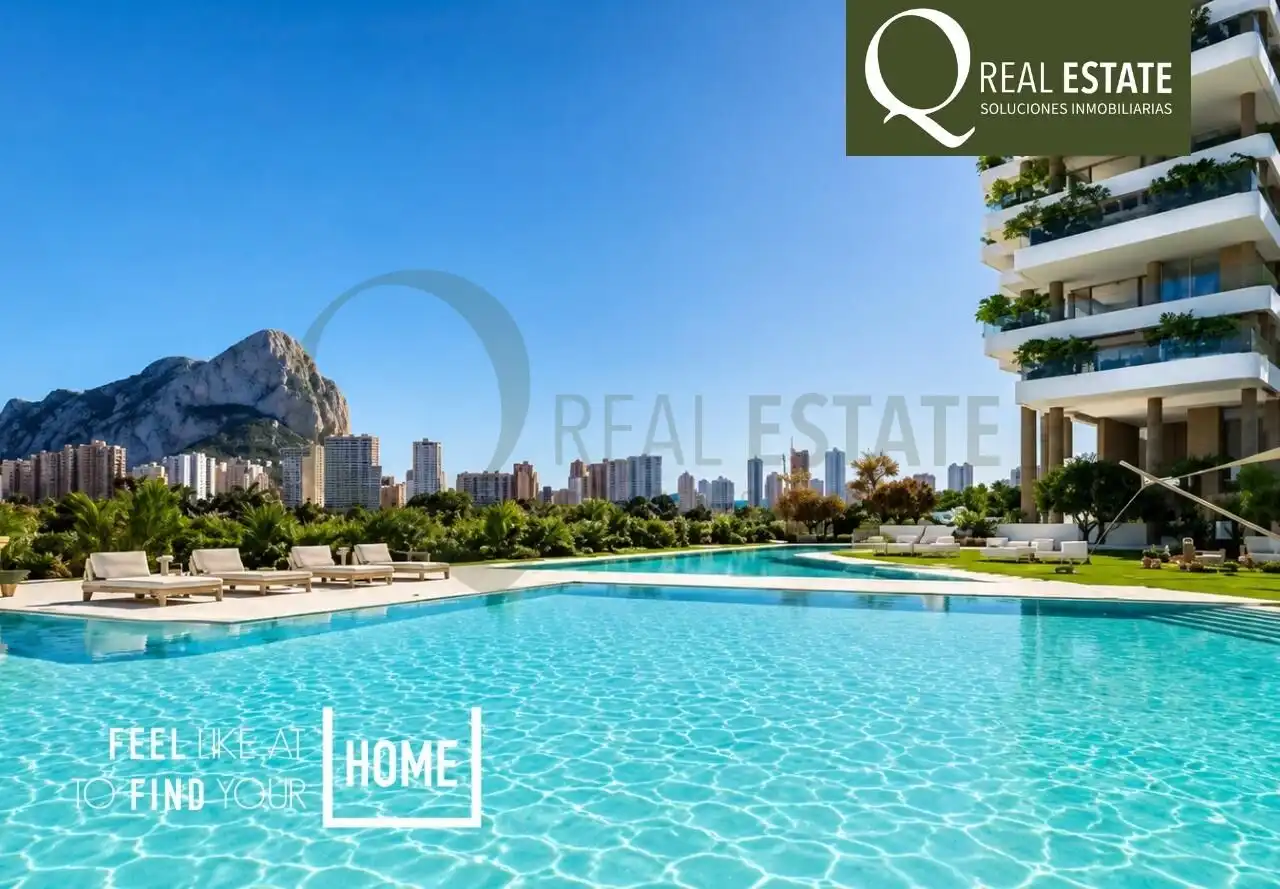 Vista exterior de Piso en venta en Calpe / Calp con Calefacción, Jardín privado y Terraza