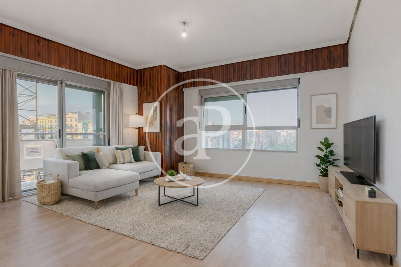 Living room of Flat for sale in  Valencia Capital  with Heating and Balcony