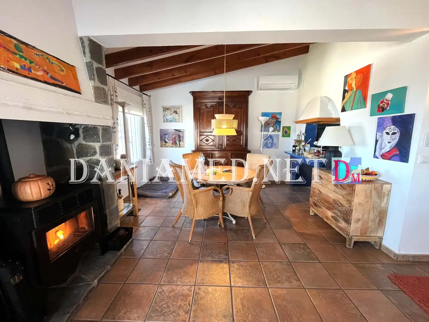 Esszimmer von Haus oder Chalet zum Verkauf in Pego mit Klimaanlage, Heizung und Privatgarten