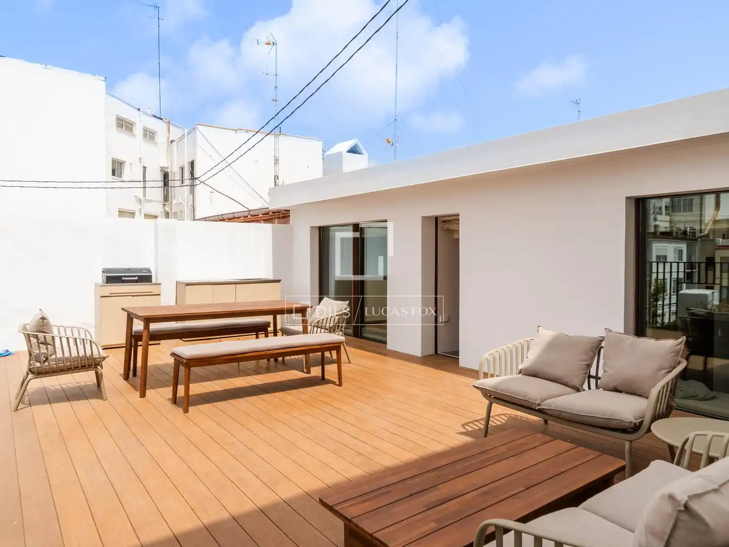 Terraza de Ático de alquiler en Valencia con Aire acondicionado, Calefacción y Terraza