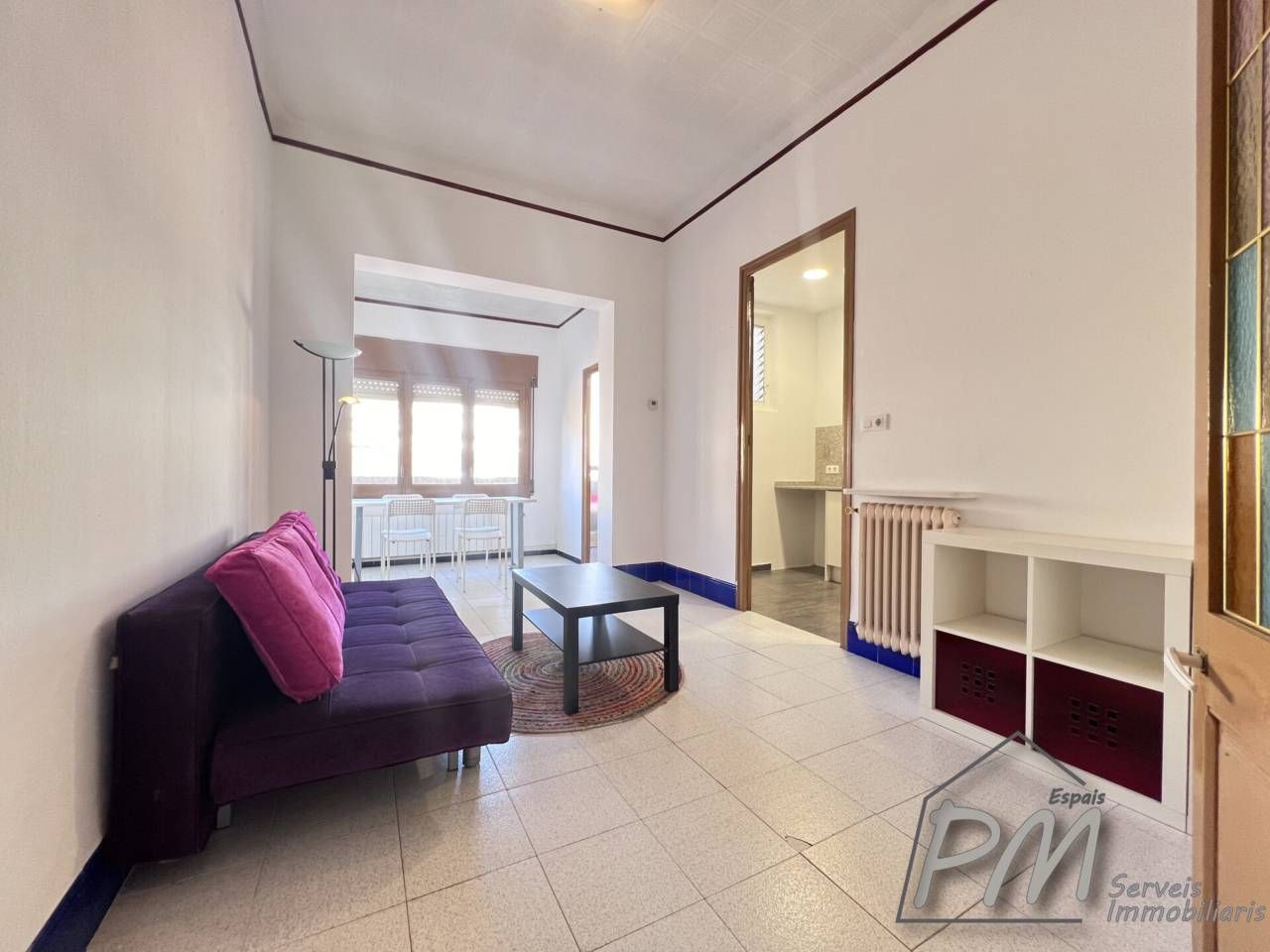 Living room of Flat to rent in Girona Capital  with Heating, Furnished and Balcony