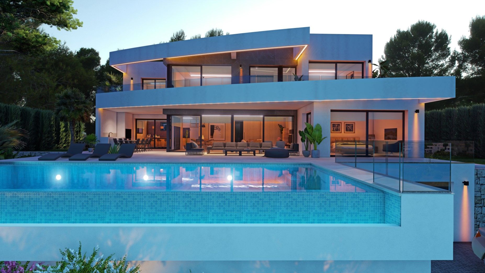 Vista exterior de Casa o xalet en venda en Moraira amb Aire condicionat, Calefacció i Jardí privat