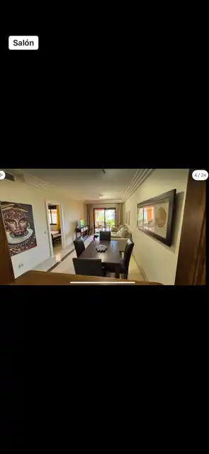 Esszimmer von Maisonette zur Miete in Manilva mit Klimaanlage, Privatgarten und Terrasse