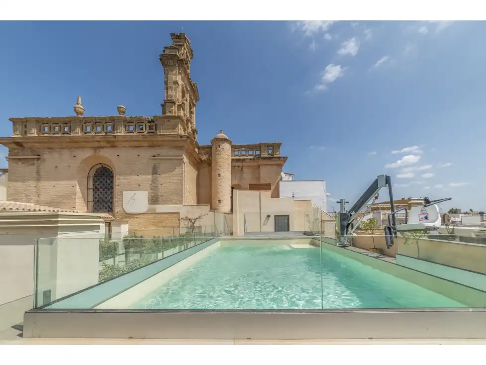 Piscina de Piso de alquiler en Sevilla con Terraza, Piscina y Amueblado