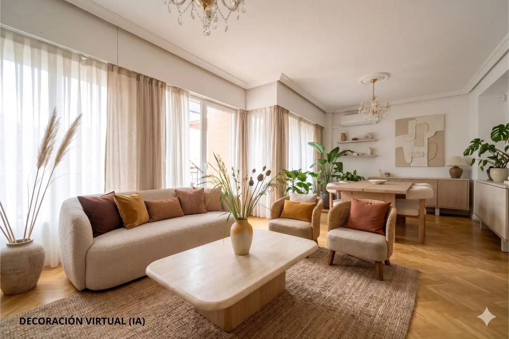 Living room of Detached homes for sale in Madrid  with Air Conditioner, Heating and Parquet flooring