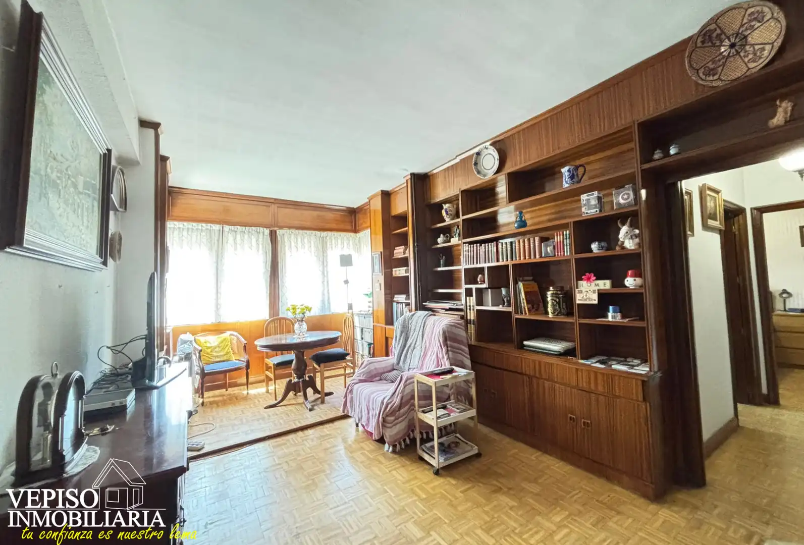 Wohnzimmer von Wohnung zum Verkauf in Madrid mit Klimaanlage, Heizung und Parkett