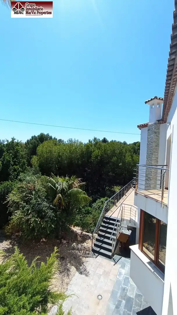 Vista exterior de Casa o chalet en venta en Altea con Aire acondicionado, Jardín privado y Terraza
