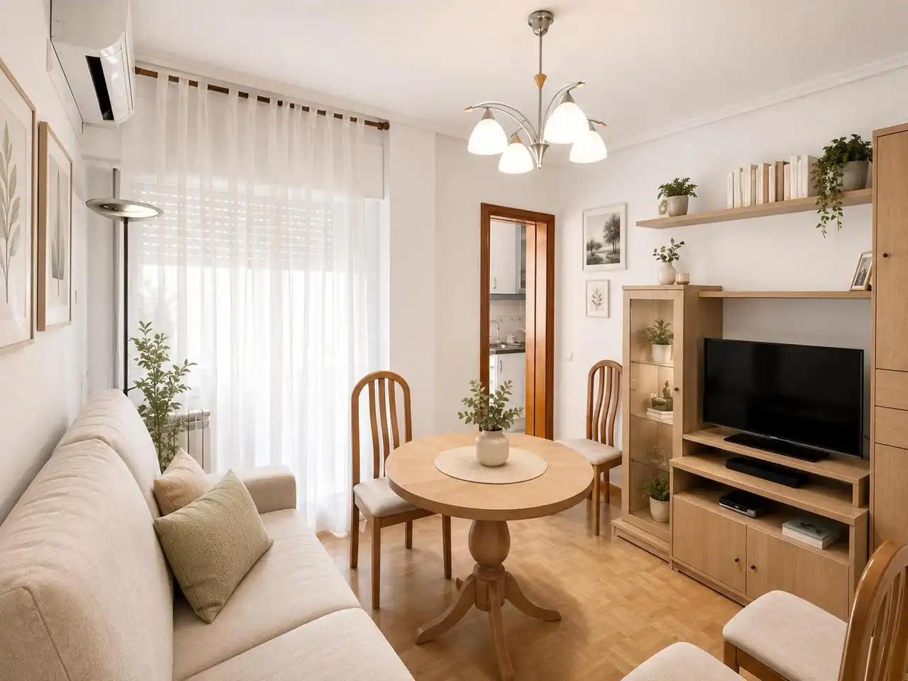 Wohnzimmer von Wohnung zum Verkauf in Madrid mit Klimaanlage, Heizung und Parkett